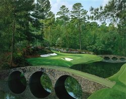 Augusta 12th hole by Richard Chorley. open edtion print