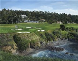 8th hole at Pebble Beach signed limited edtion golf print