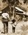 Light in my Eyes - (Sepia) Cowboy and Son Coming Home giclee canvas by Don Schimmel