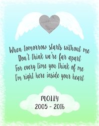Personalized Pet memorial wall plaque 11x14