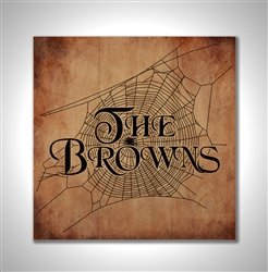 Personalized Spider Web Family Name - Wood Box Sign