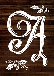Personalized Christmas Monogram Letter - Wood Sign