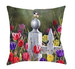 14x14 Picket Fence Decorative Pillow