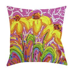 14x14 Triple Play Decorative Pillow by Jeff Boutin