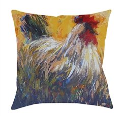 14x14 "Chanticleer" Decorative Pillow by Jeff Boutin